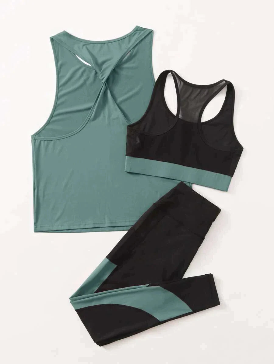 Fitness Coords - Mint Green x Black