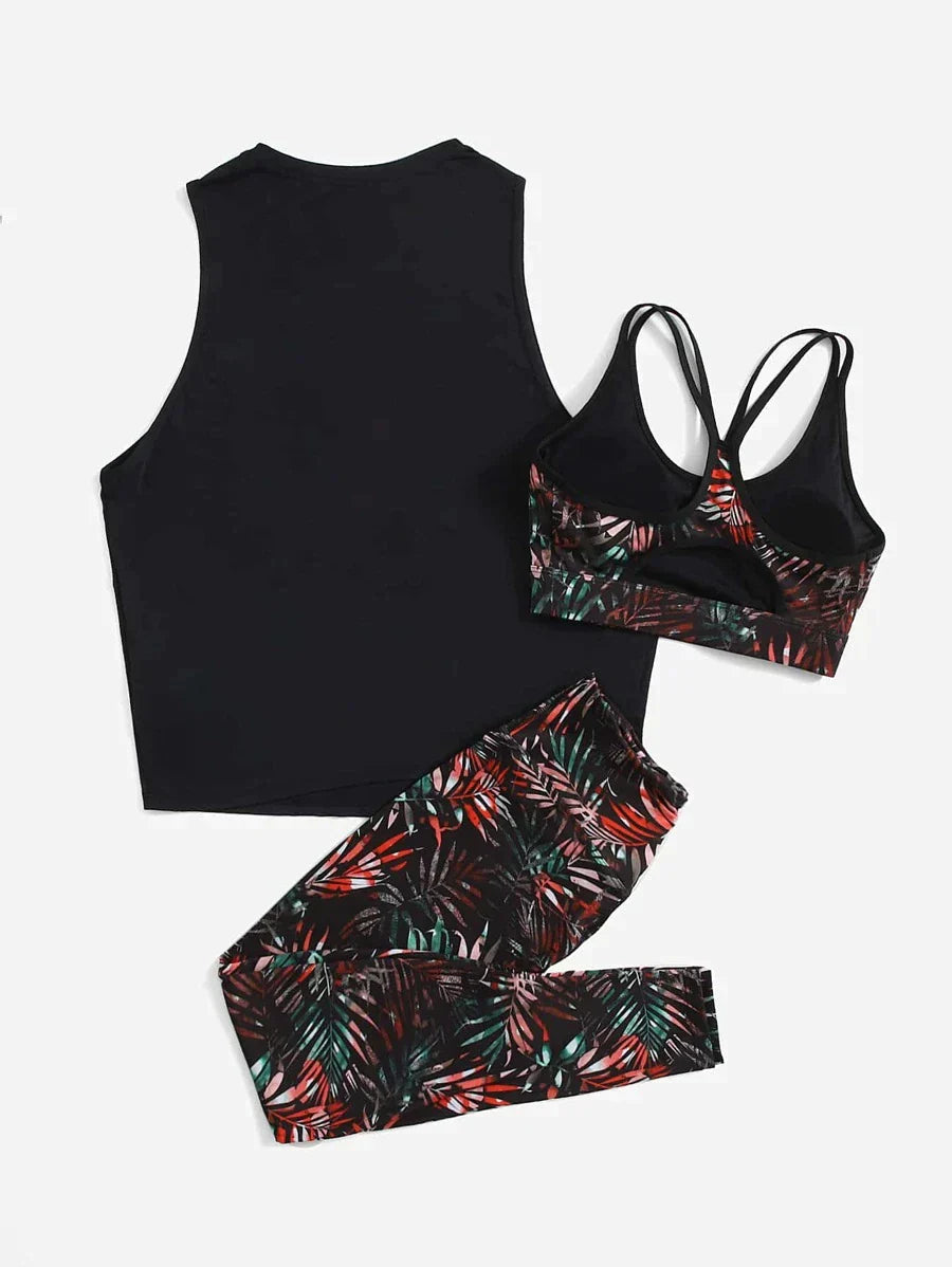 Fitness Coords - Floral Red