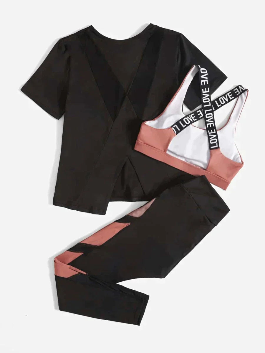Fitness Coords - Peach x Black