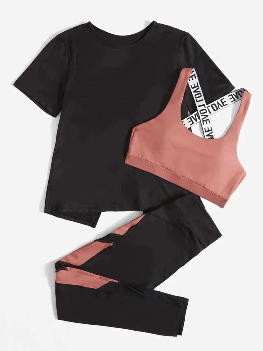 Fitness Coords - Peach x Black