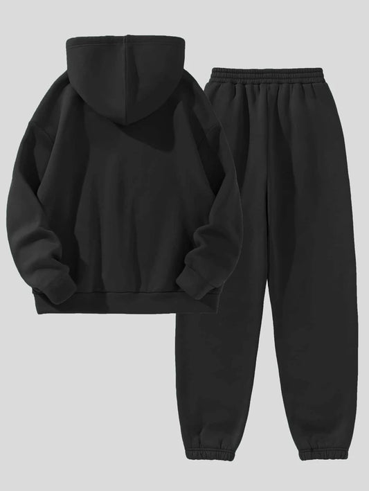 Hoodie & jogger pants for running - Black