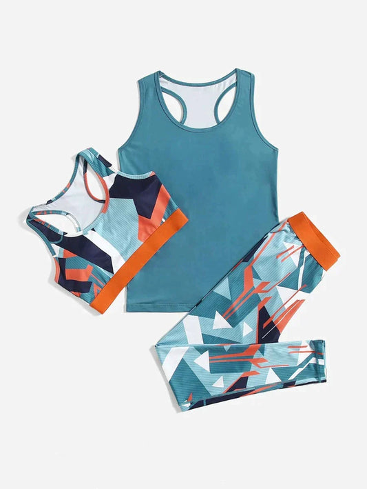 Fitness Coords - Teal x Orange