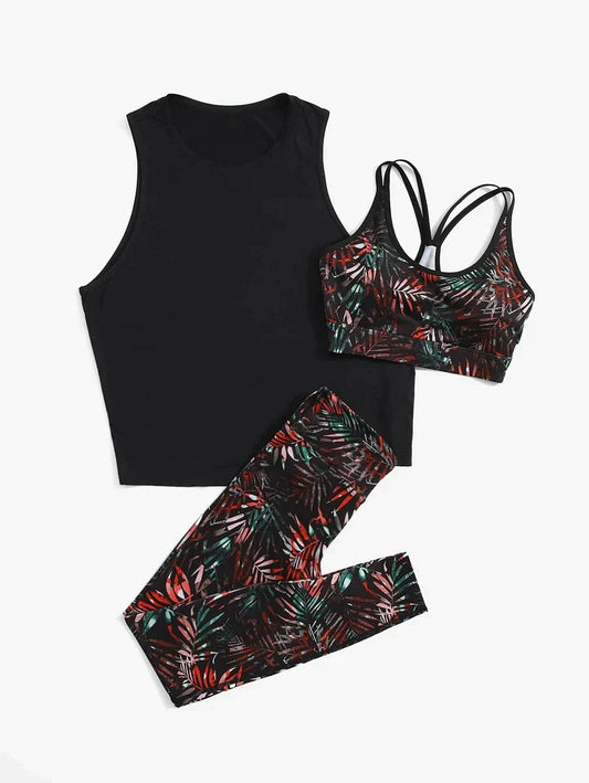 Fitness Coords - Floral Red