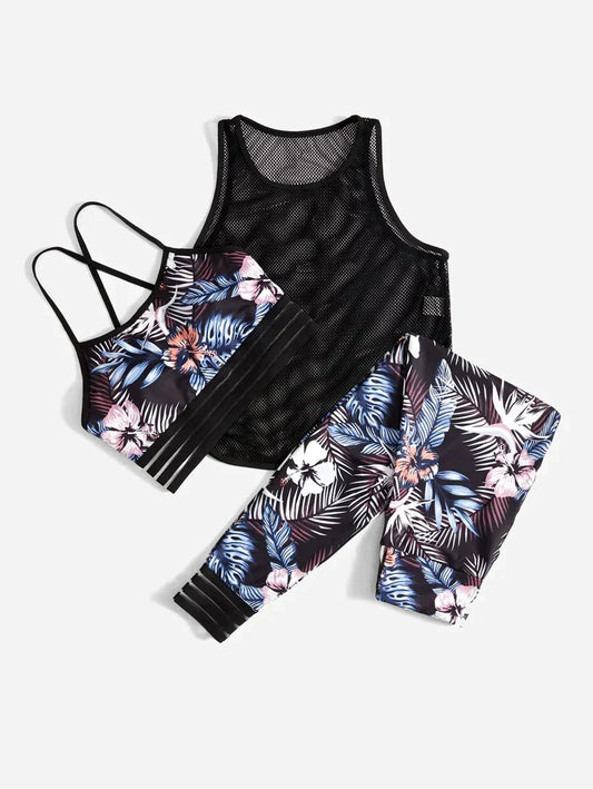 Fitness Coords - Blue Floral
