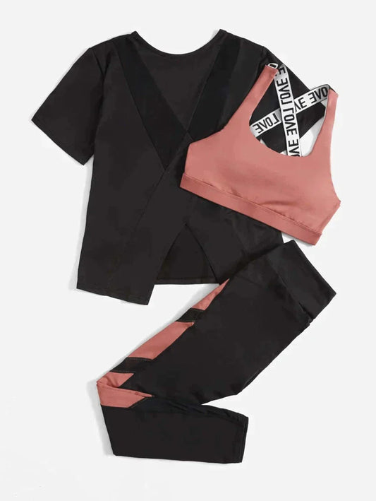 Fitness Coords - Peach x Black