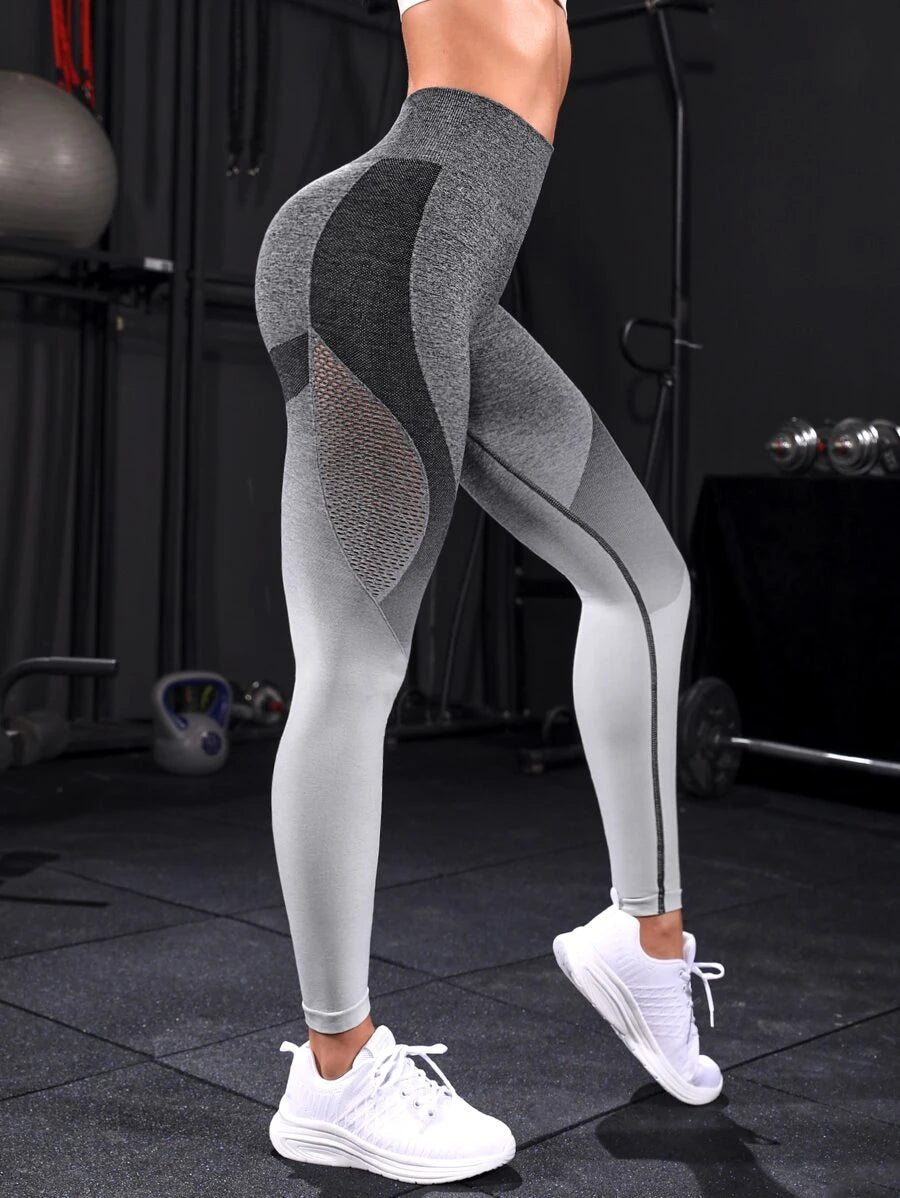 Ombre Yoga Leggings - Grey