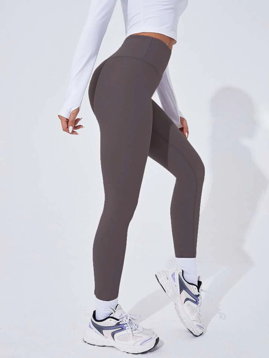 Tummy Control Yoga Leggings - Grey