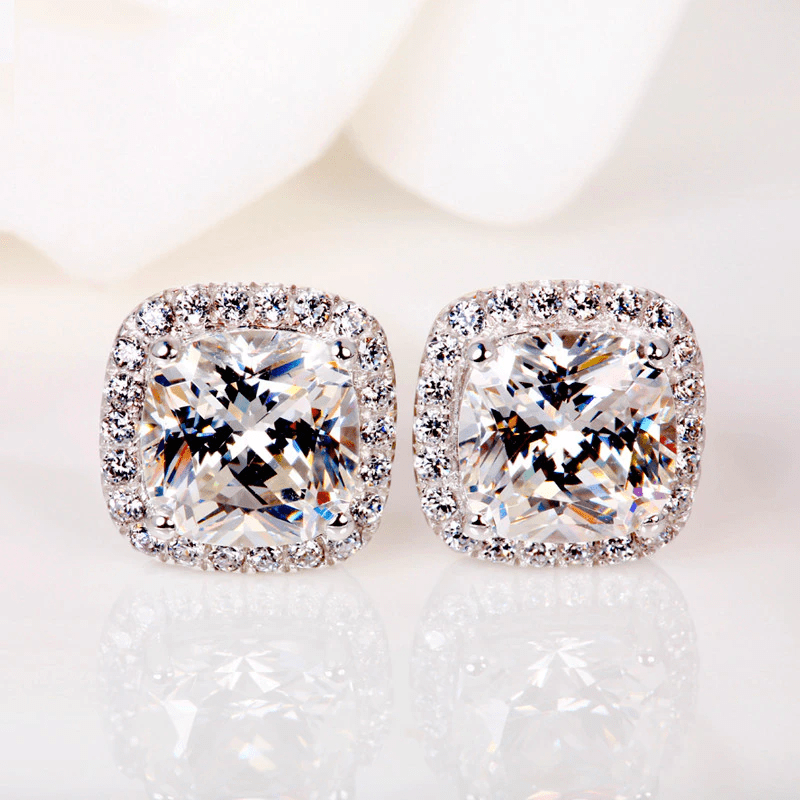 The Olivia Cushion Cut Earrings