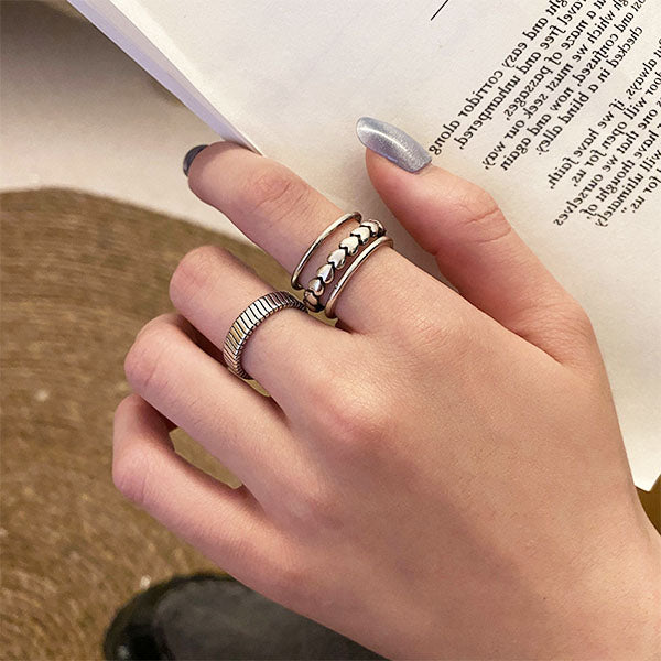 Jenni Retro Fashion Love Ring Set